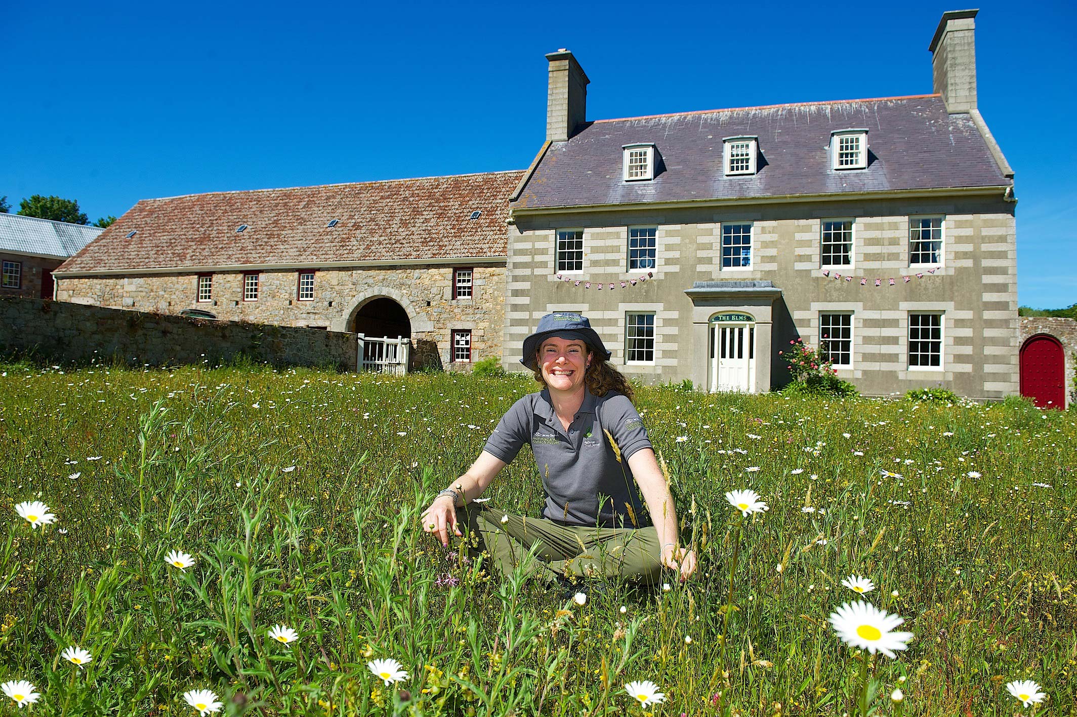 Erin outside national trust property