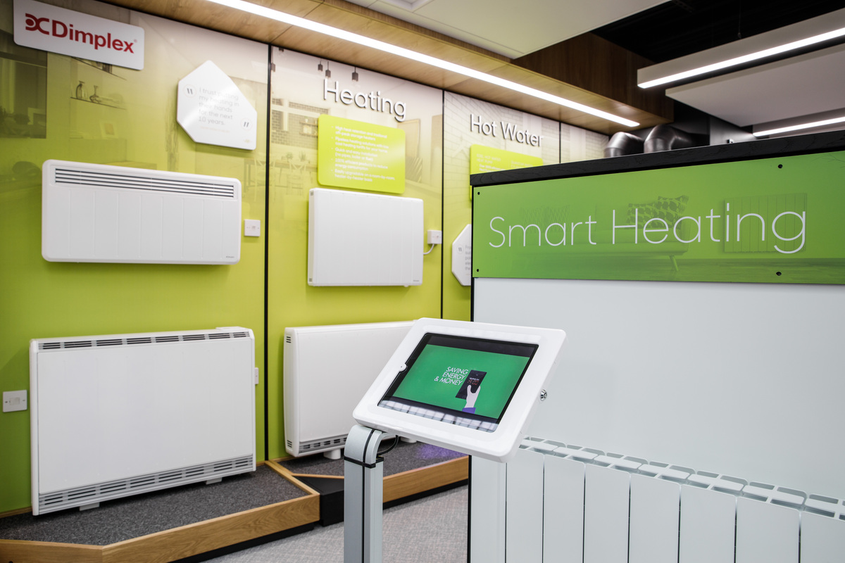 The smart heating display at Smarter Living.