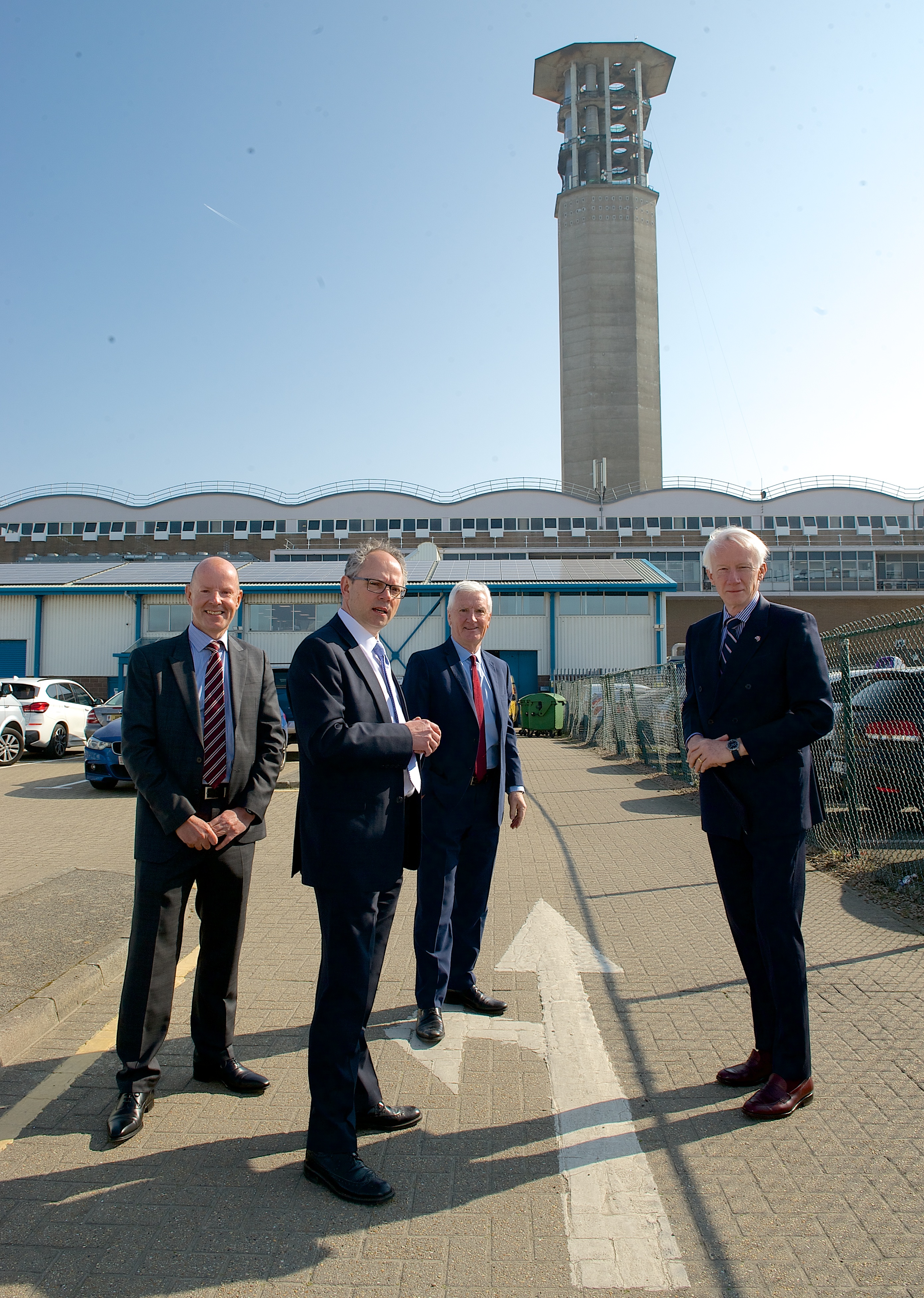 Jersey Electricity team outside of La Collette power station