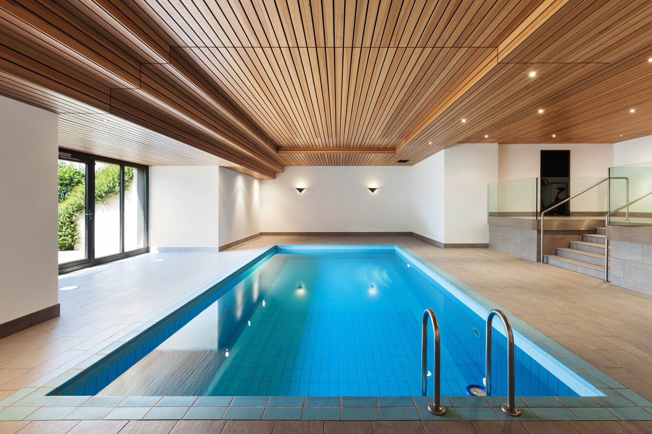 Indoor swimming pool in modern home