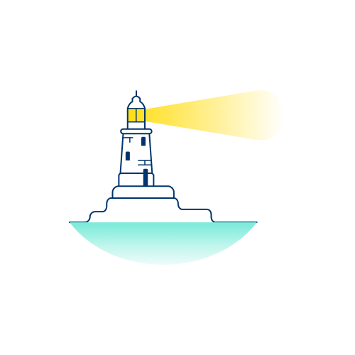 Illustration of a lighthouse