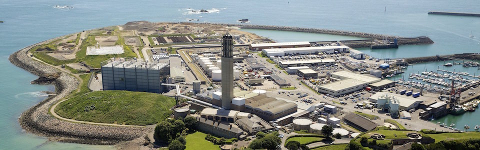 Aerial view of La Collette Power Station