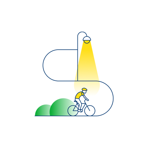 Illustration of a cyclist