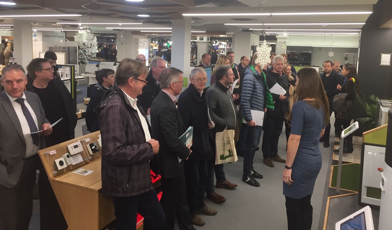 Group gathers to see new Vallaint boilers at Smarter Living