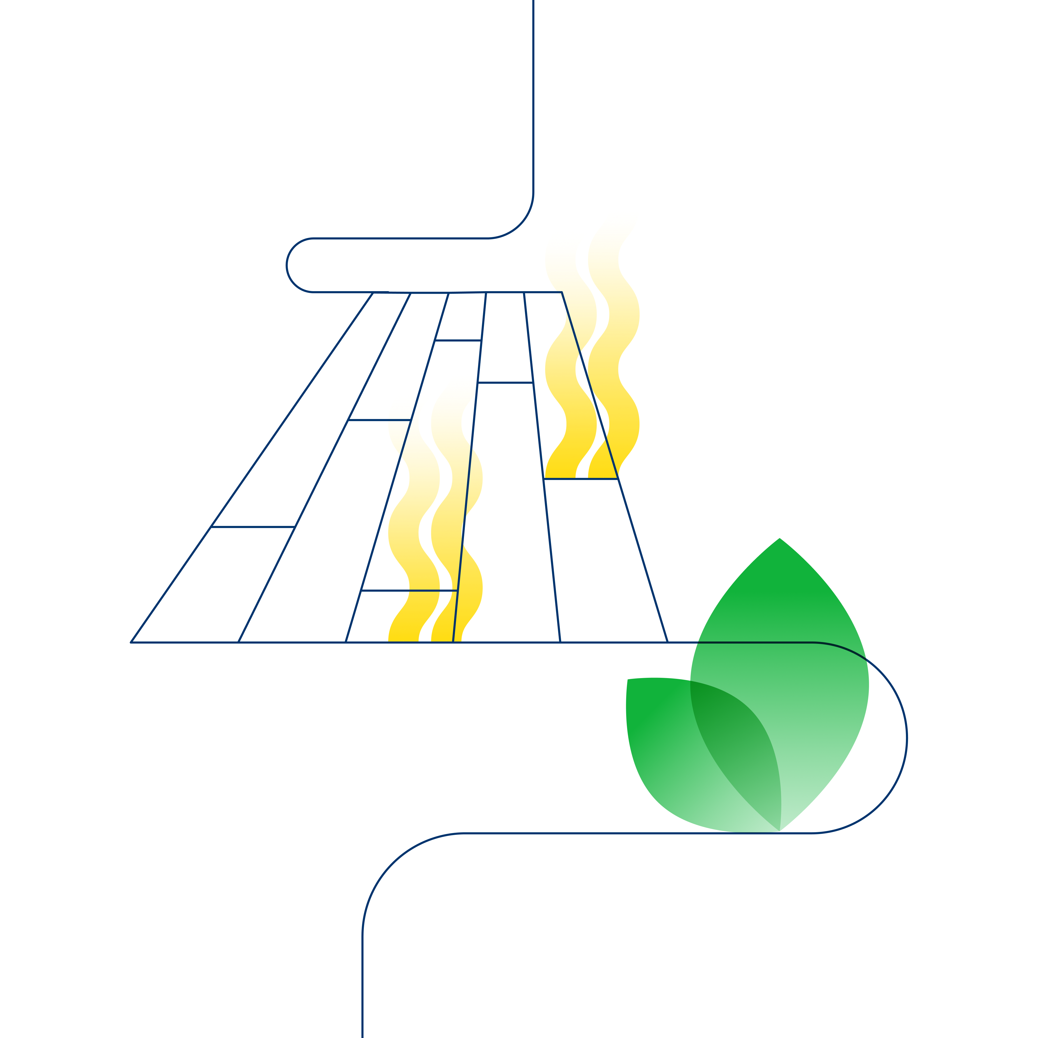 Illustration of underfloor heating