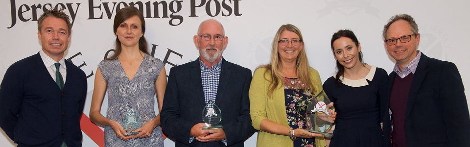 Pride of Jersey winners with Graeme Le Saux and Chris Ambler
